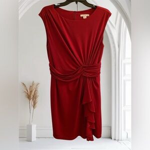 Coldwater Creek Red Draped Mini Dress